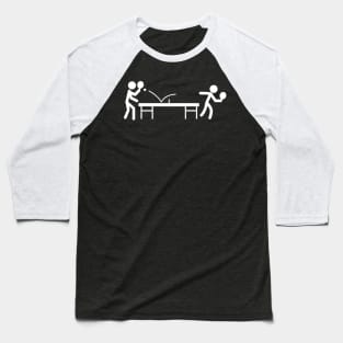 Ping Pong Table Tennis Stick Figures Pingpong Baseball T-Shirt